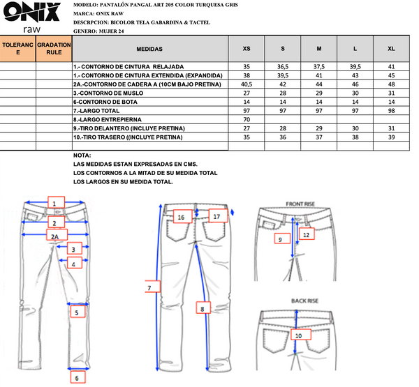 Pantalón Pangal Mujer Turquesa/gris